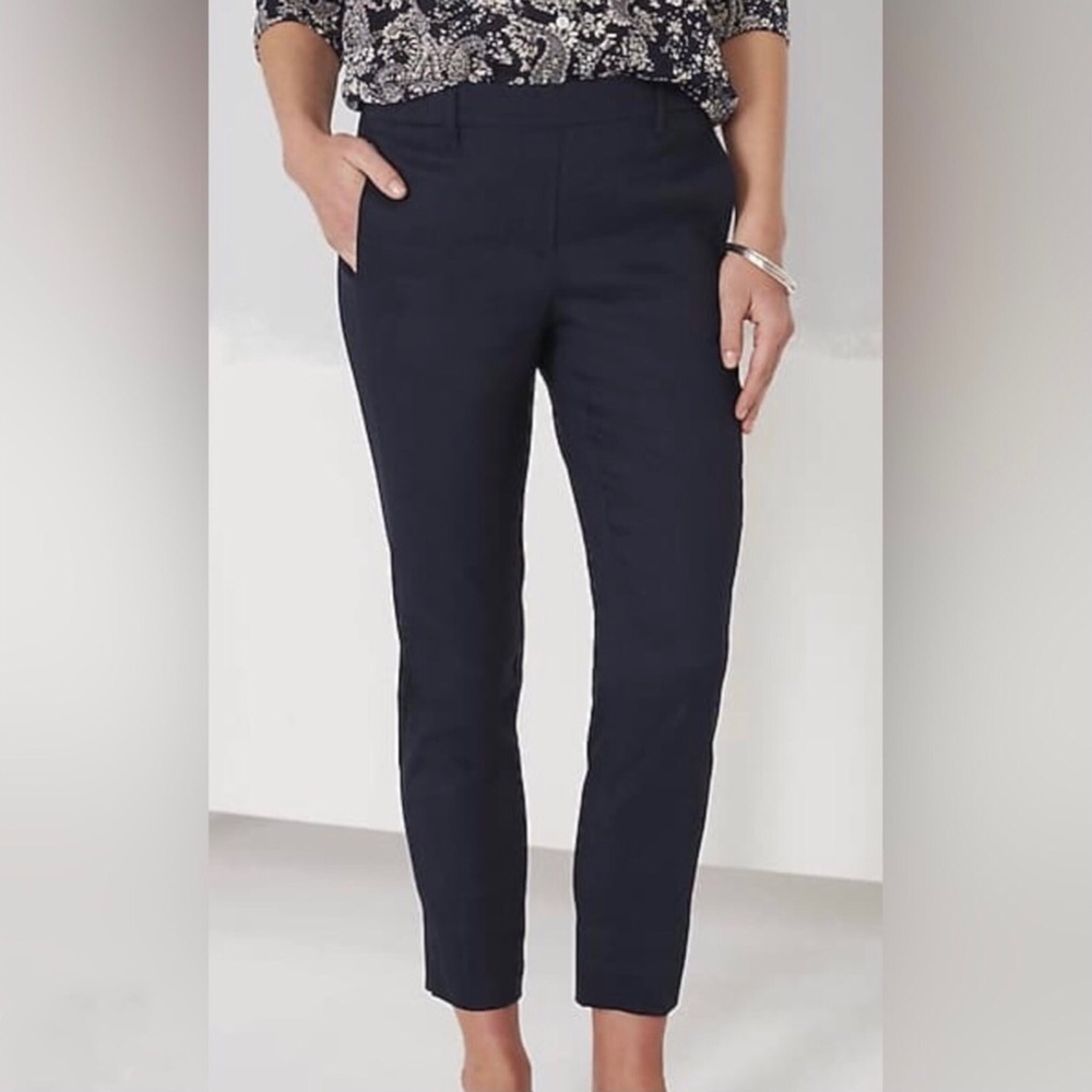 J. Jill Modern Linen-Stretch Slit-Hem Pants